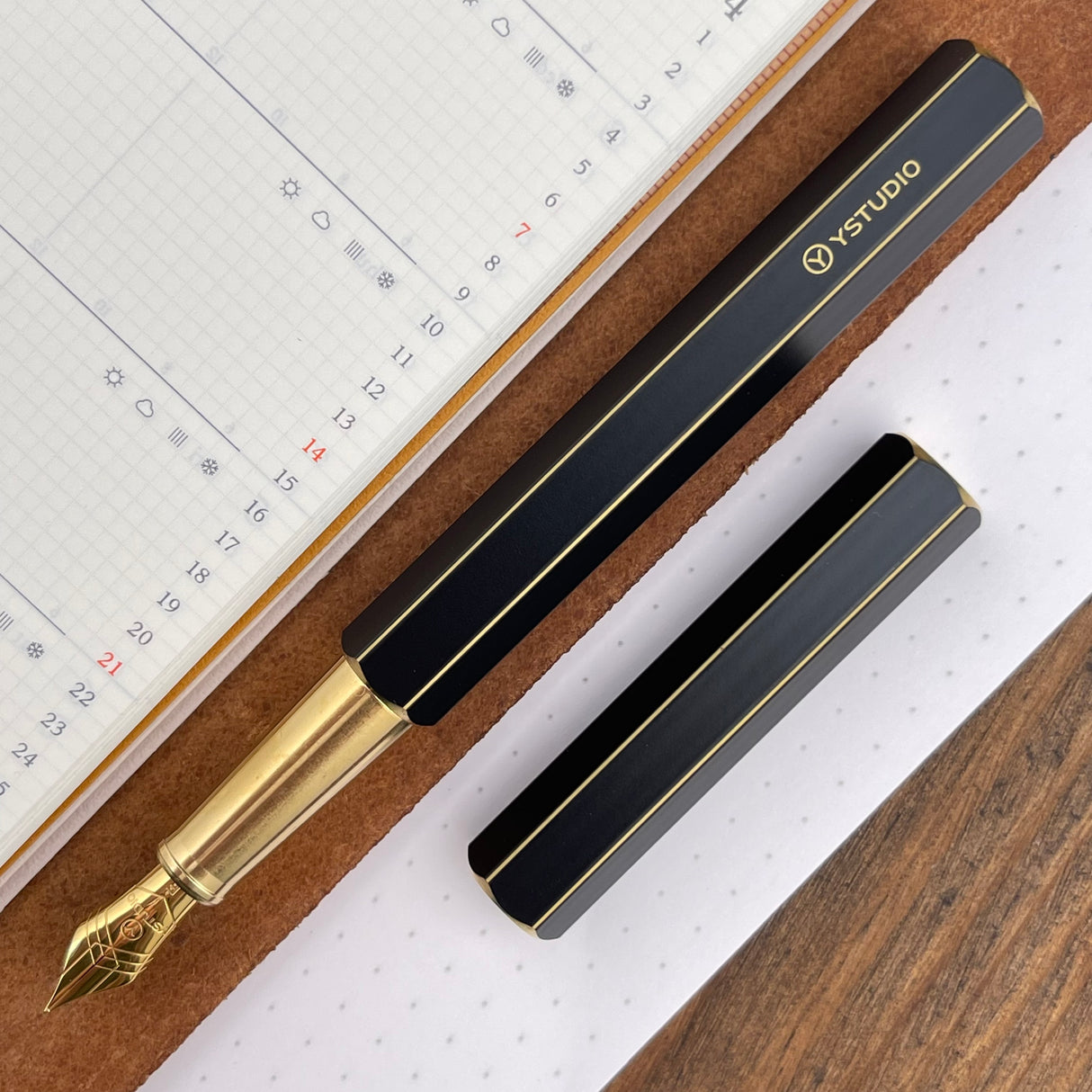 ystudio Classic Fountain Pen - Revolve Black (Doorbuster)
