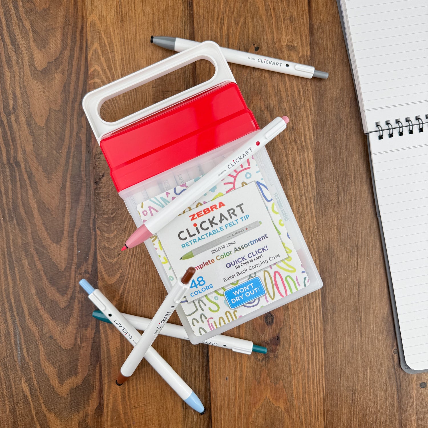 Zebra CLiCKART Retractable Marker Pens (48 Pen Set)