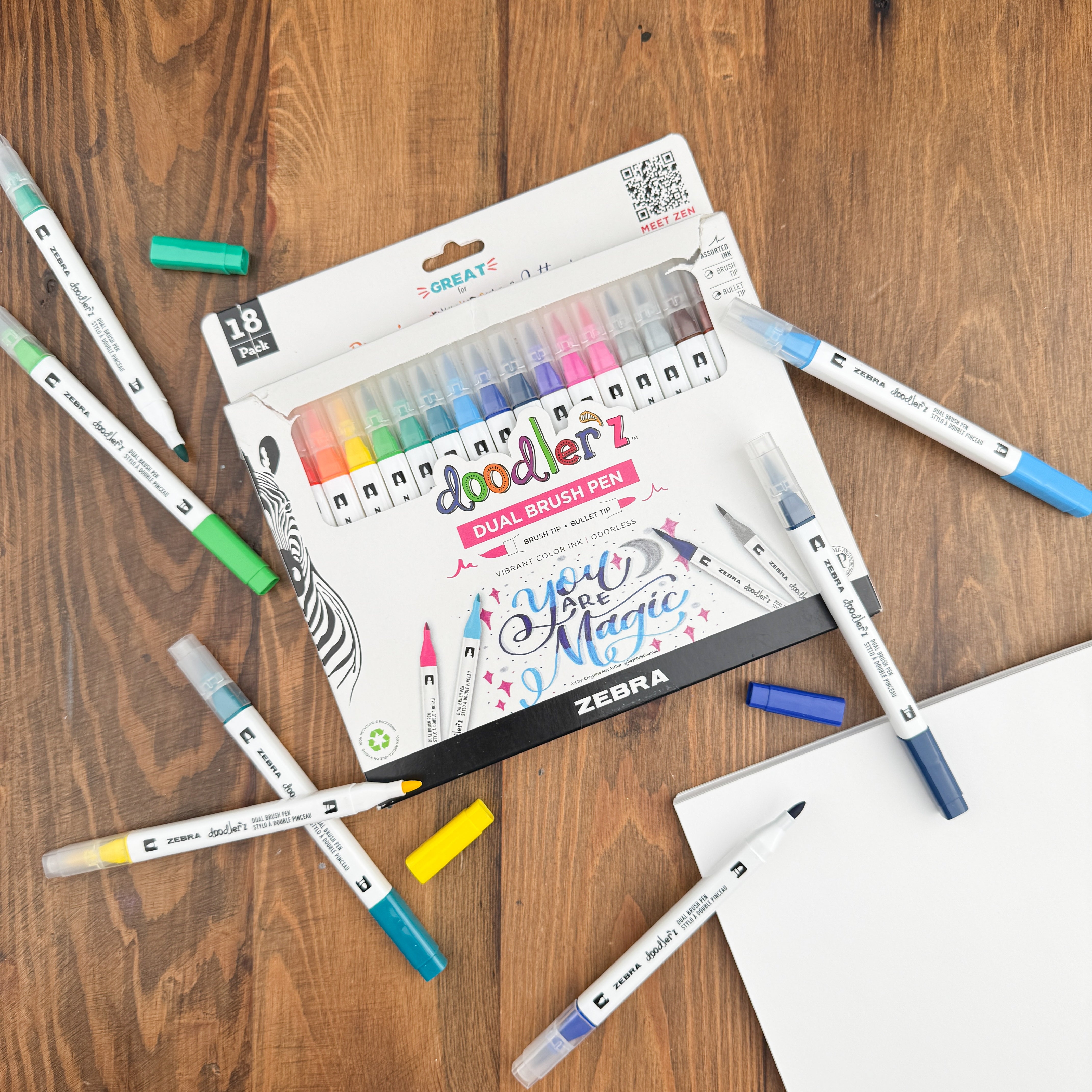 DUAL BRUSH PENS デュアルブラッシュペン/カラフルハンドレタリング Zebra Doodler'z Dual Brush Pen – Atlas Stationers