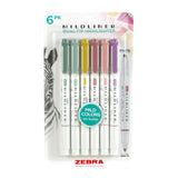 Zebra Mildliner Dual-Tip Creative Highlighter - Assorted 6-Pack