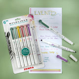 Zebra Mildliner Dual-Tip Creative Highlighter - Assorted 6-Pack