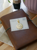 dana ate oatmeal! "for you" brass charm