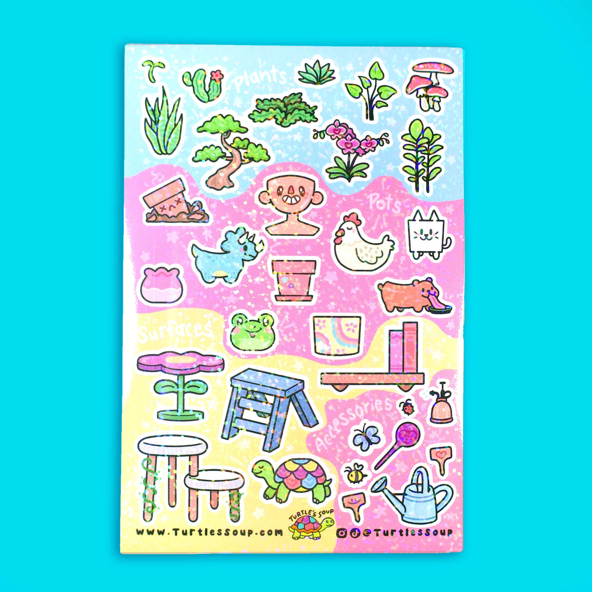 Make Your Own  Planter  Garden Stationery  Sticker Sheet