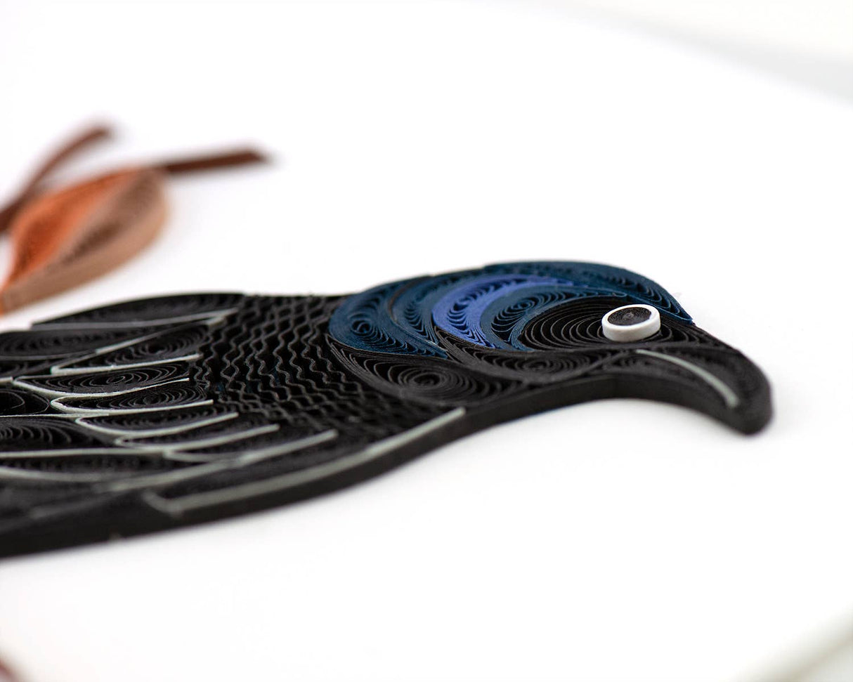 Quilled Raven Everyday Quilled Greeting Card