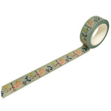 Beve! Mushroom Fungi Washi Tape on Soft Green