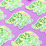 Here for the Tea Frog Gossip Laptop Decal Vinyl Sticker