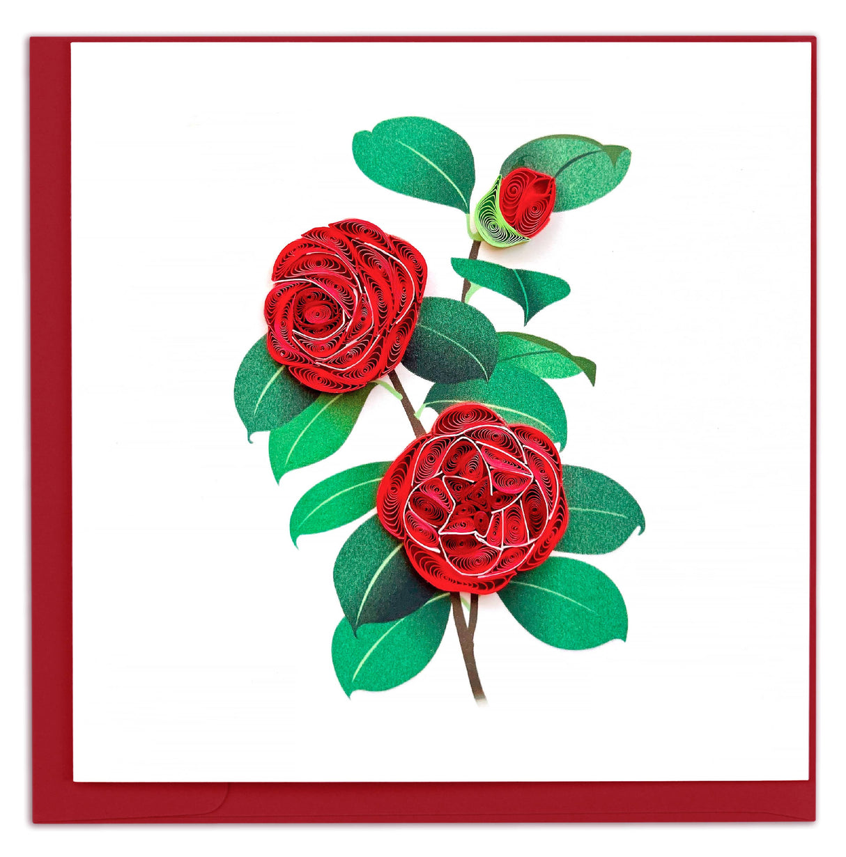 Quilled Camellia Greeting Card