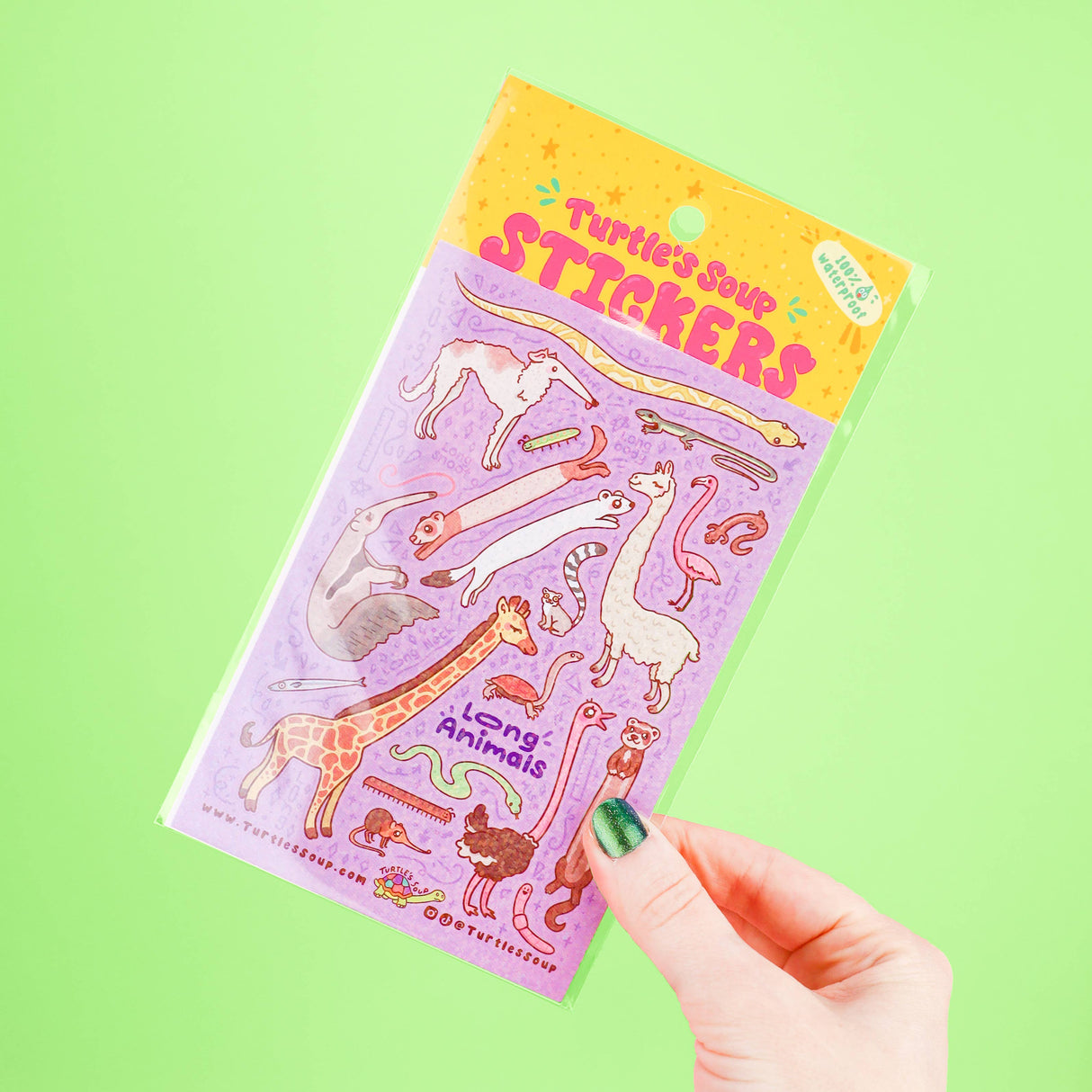 Long Animals Vinyl Sticker Sheet