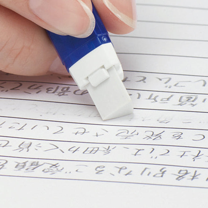 Pentel Ain Clic Knock Triangular Eraser with Clip - Metallic Blue