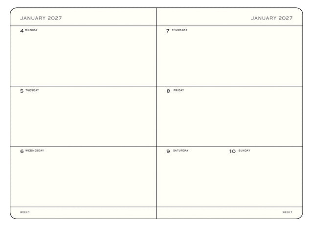 Leuchtturm Weekly Planner 2027, 18 Months, English
