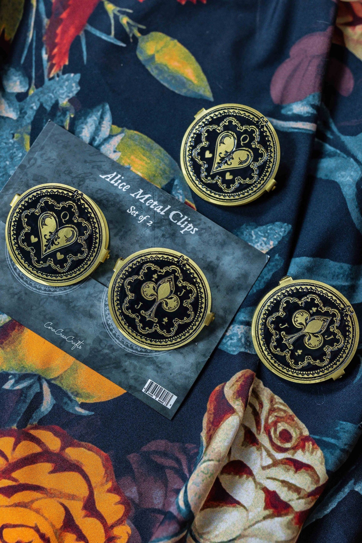 CoraCreaCrafts Alice Metal Clips (Set of 2)