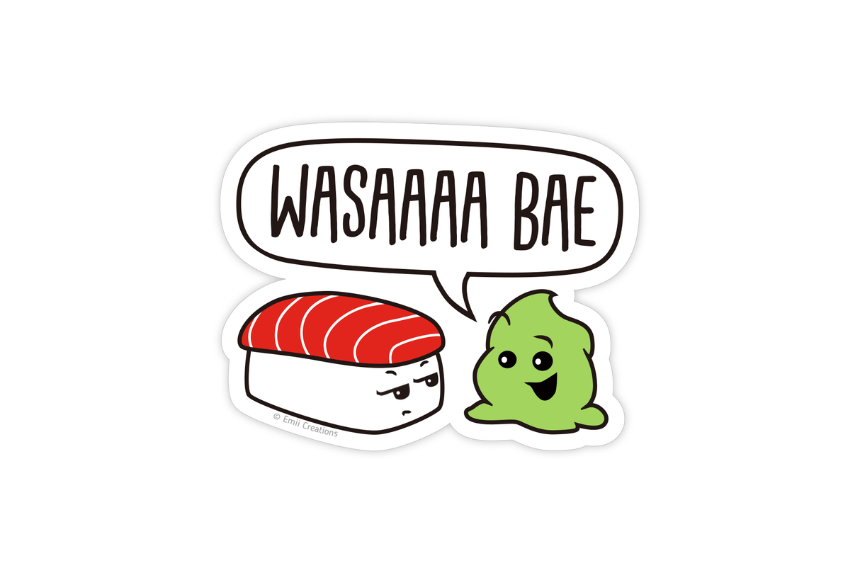 Emii Creations WasaBae Sushi Vinyl Sticker