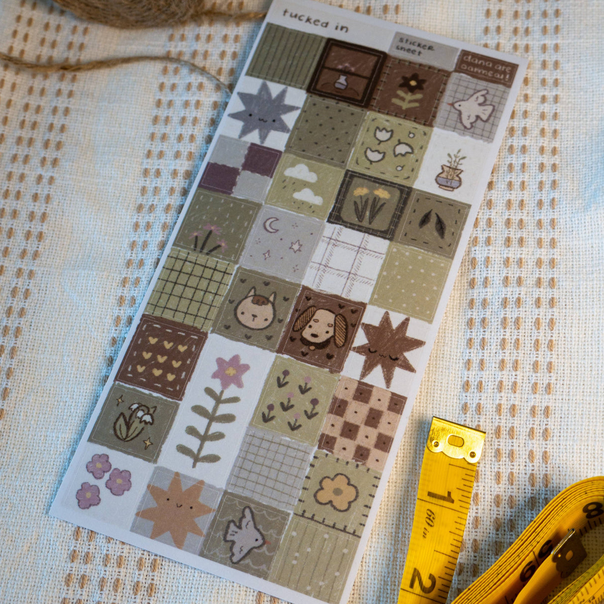 dana ate oatmeal! Tucked in Washi Sticker Sheet