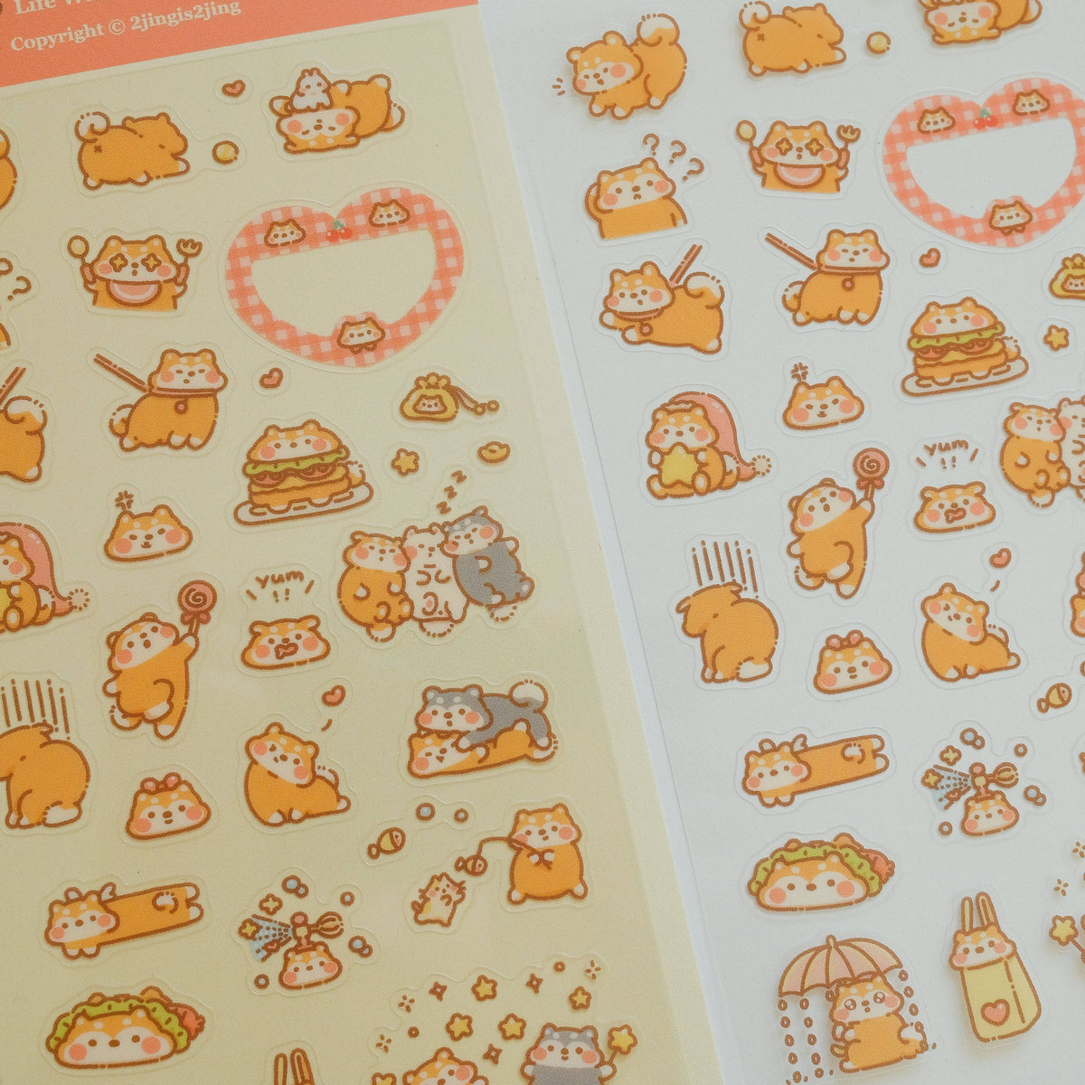 2jingis2jing Shiba Doodoo & Bobo Sticker Sheet