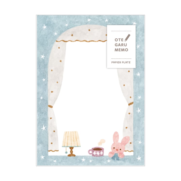 Papier Platz Nakauchi Waka Otegaru Memo Pad - Rabbit and Coffee