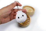 Tiny Bao Plush Keychain: With Steamer