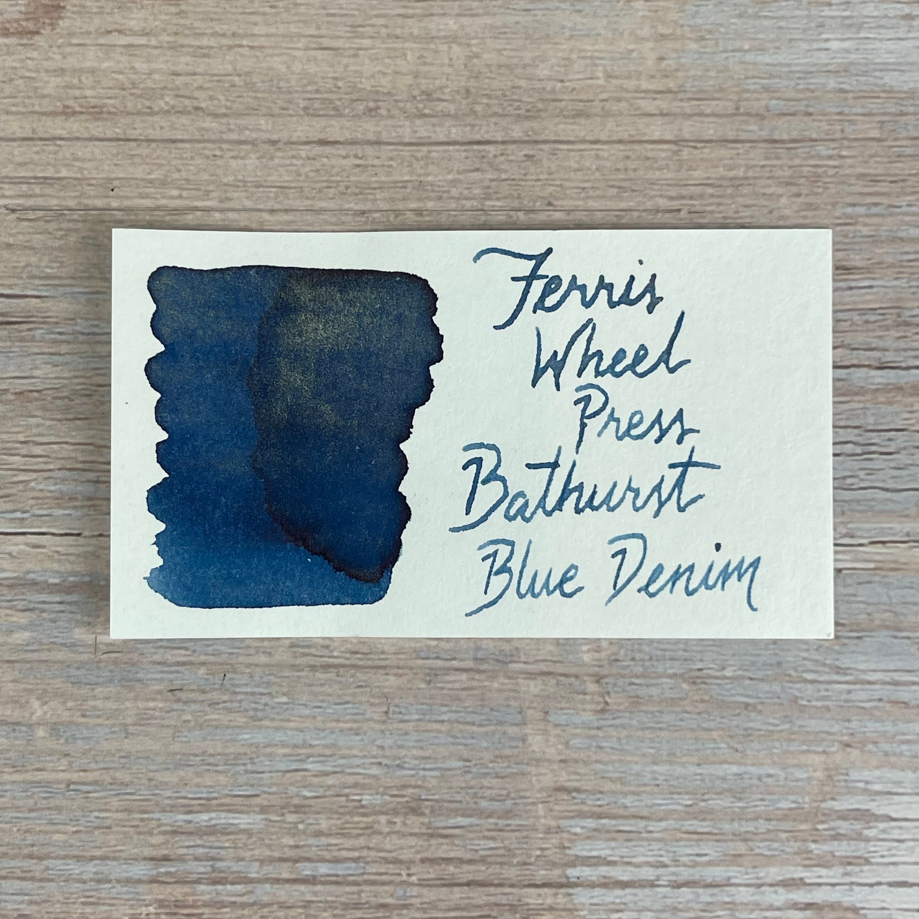 Ferris Wheel Press Bathurst Blue Denim - 38ml bottled Ink – Atlas