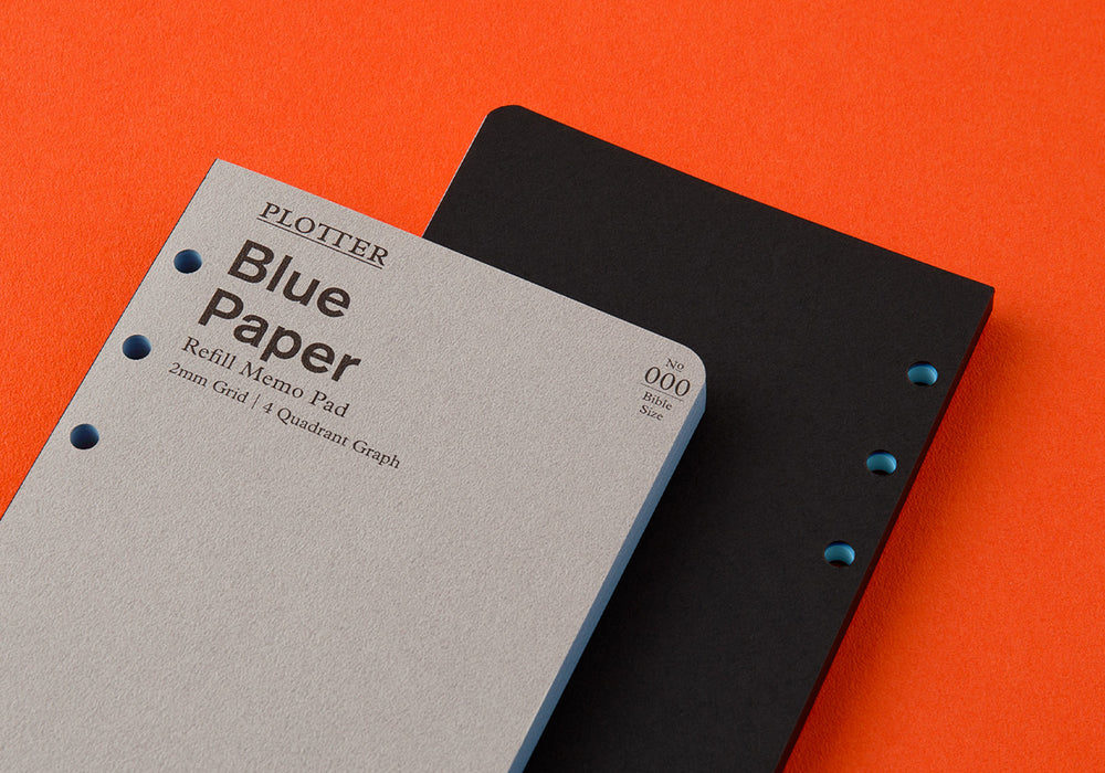 Plotter Blue Paper - 2mm Grid Quadrant Graph - 50 sheets (Bible Size)