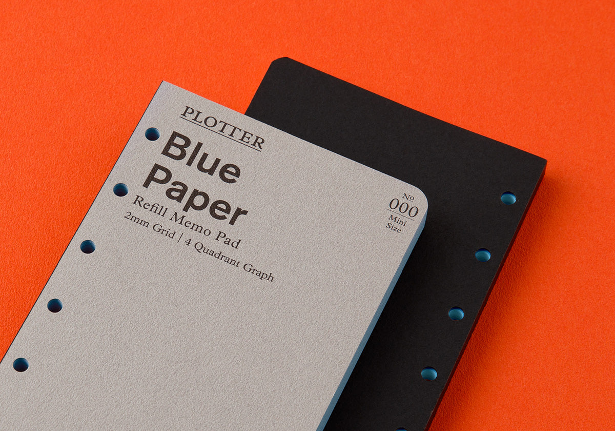 Plotter Blue Paper - 2mm Grid Quadrant Graph - 50 sheets (Mini Size)