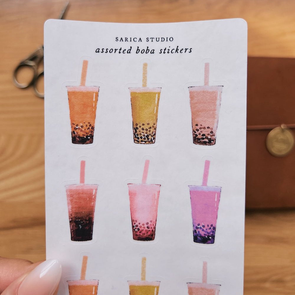 Sarica Studio Assorted Boba Stickers