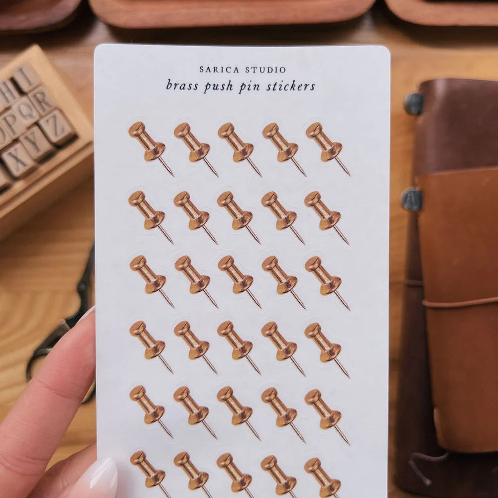 Sarica Studio Brass Push Pin Stickers