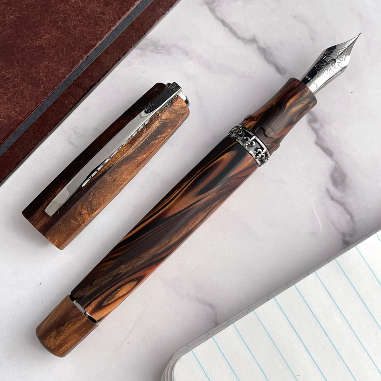 Visconti Medici Fountain Pen - Briarwood w/ Ruthenium