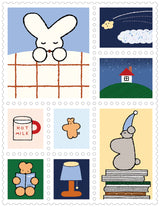 KITTA Portable Washi Decorative Tape -Stamp style Clear -: Bedtime