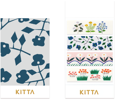 KITTA Portable Washi Decorative Tape - Basic - Flower 5