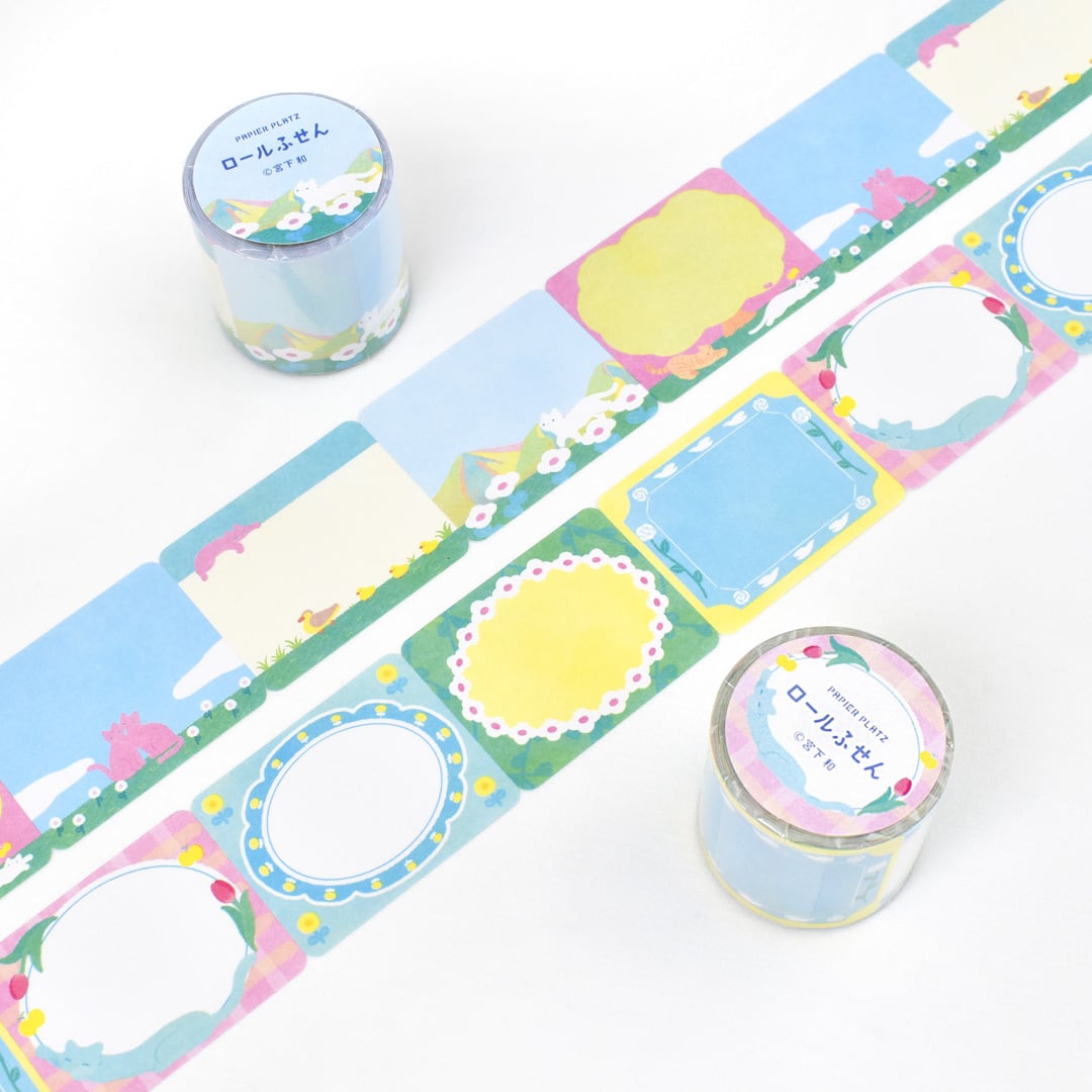 Papier Platz Kazu Miyashita Sticky Note Roll - Cat's Walk