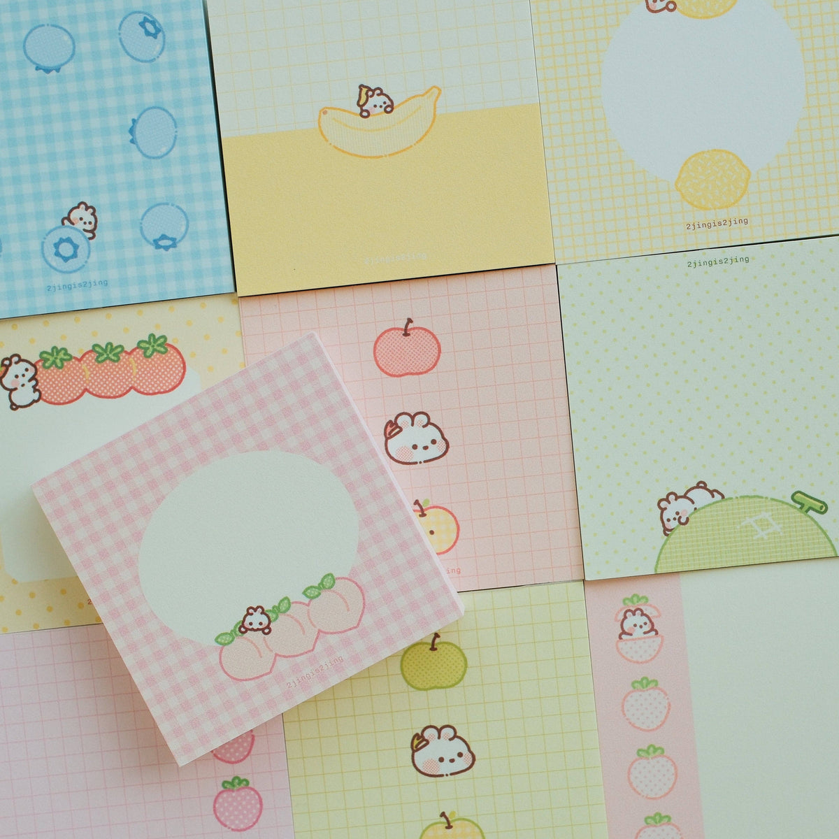 2jingis2jing Fruity Bunnie Mini Memo