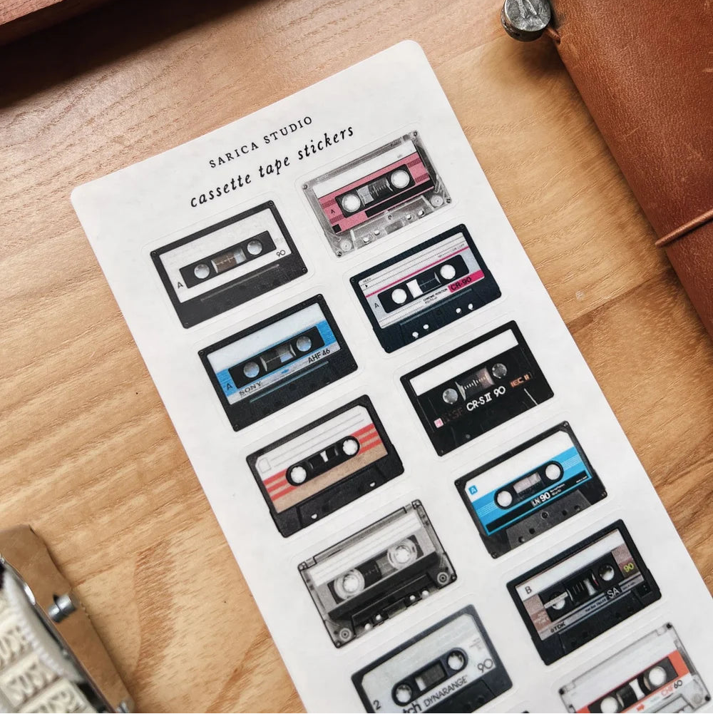 Sarica Studio Cassette Tape Stickers