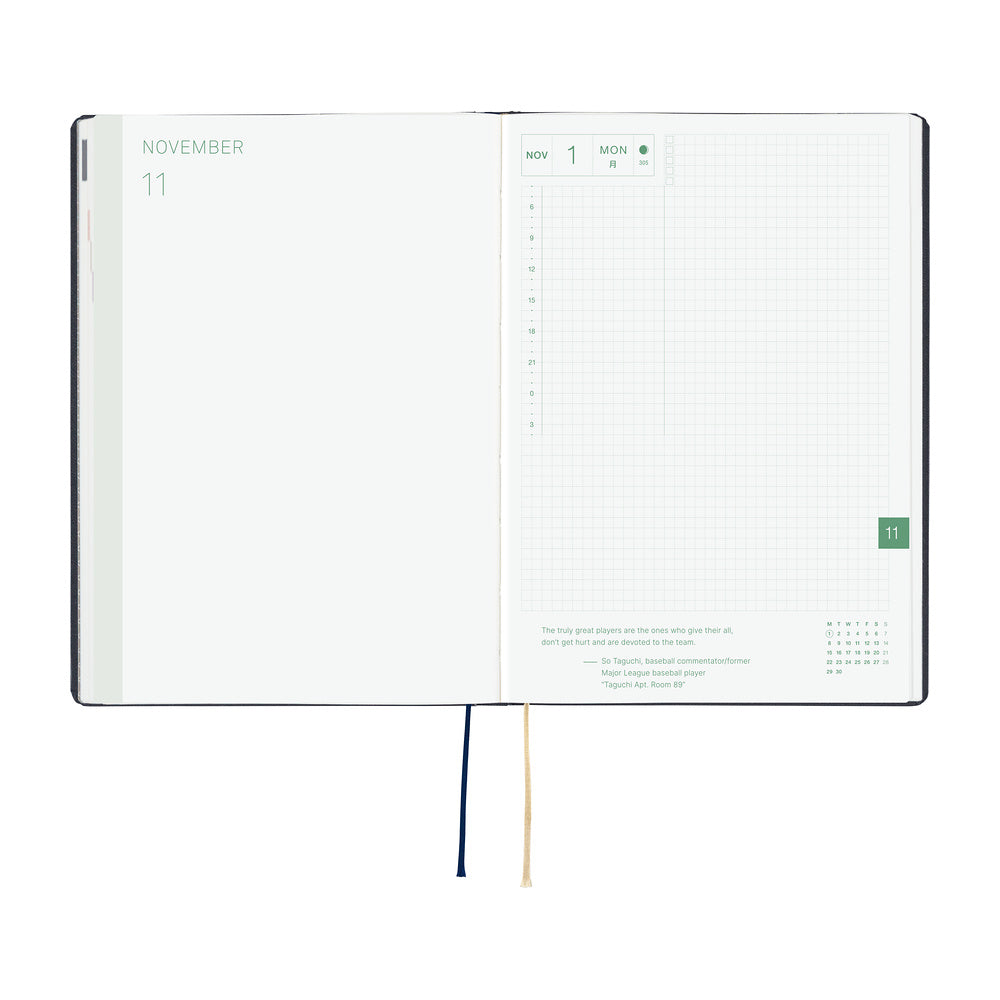 Hobonichi A5 Hon - Slash (Navy)