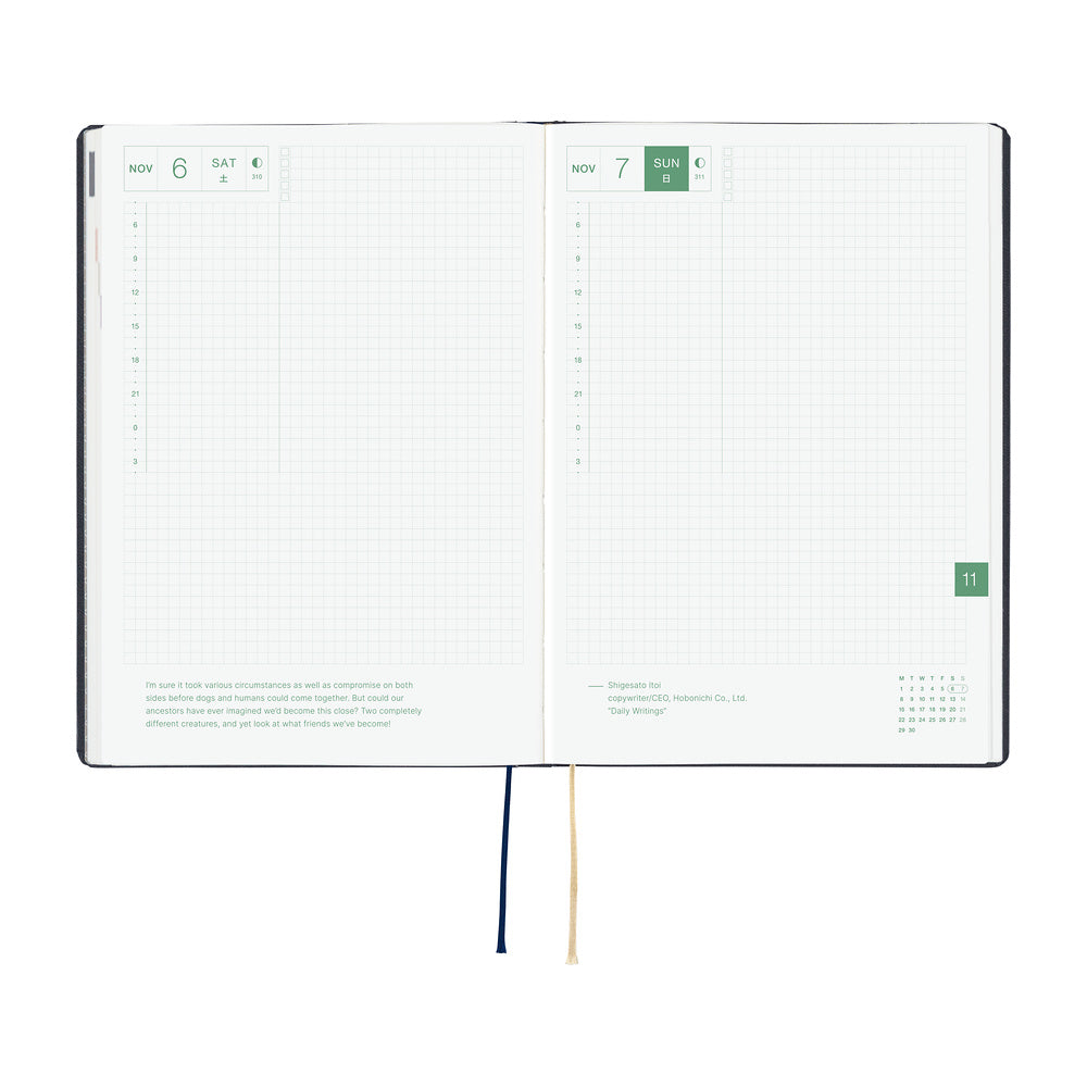 Hobonichi A5 Hon - Slash (Navy)