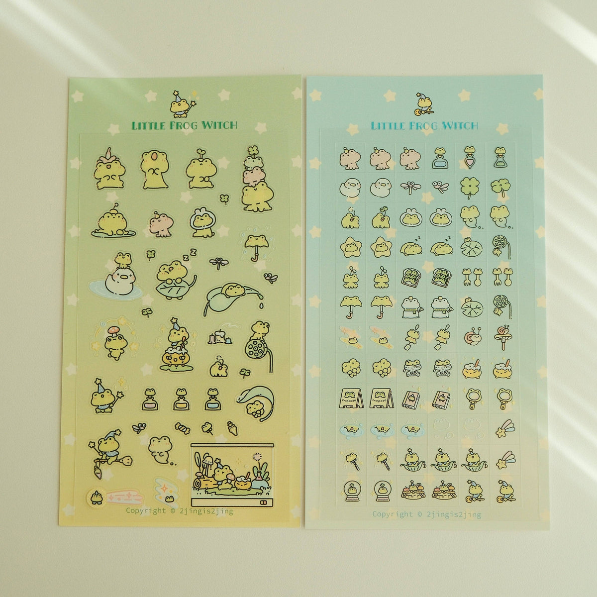 2jingis2jing Little Frog Witch Sticker Sheet