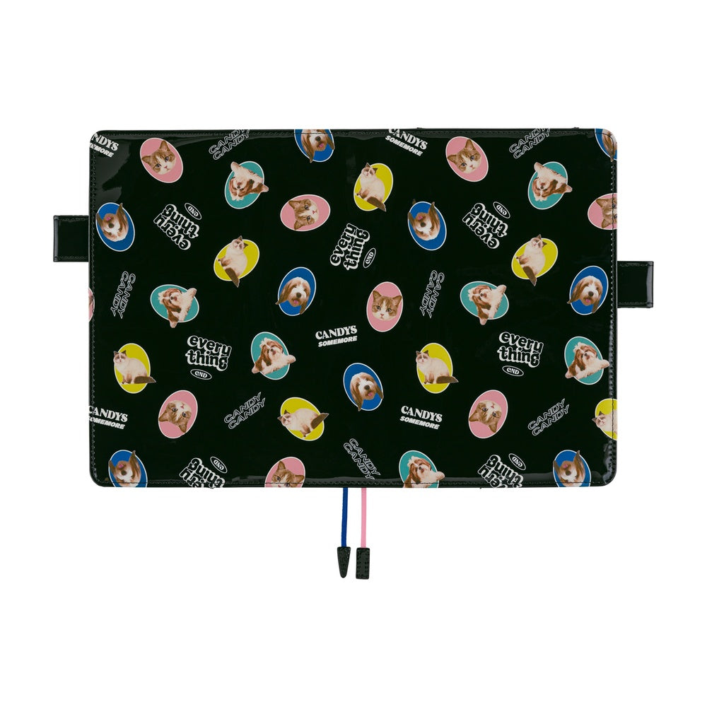 Hobonichi Techo A5 Cousin Planner Set - Candy Stripper: Random Dog & Cat (Black)