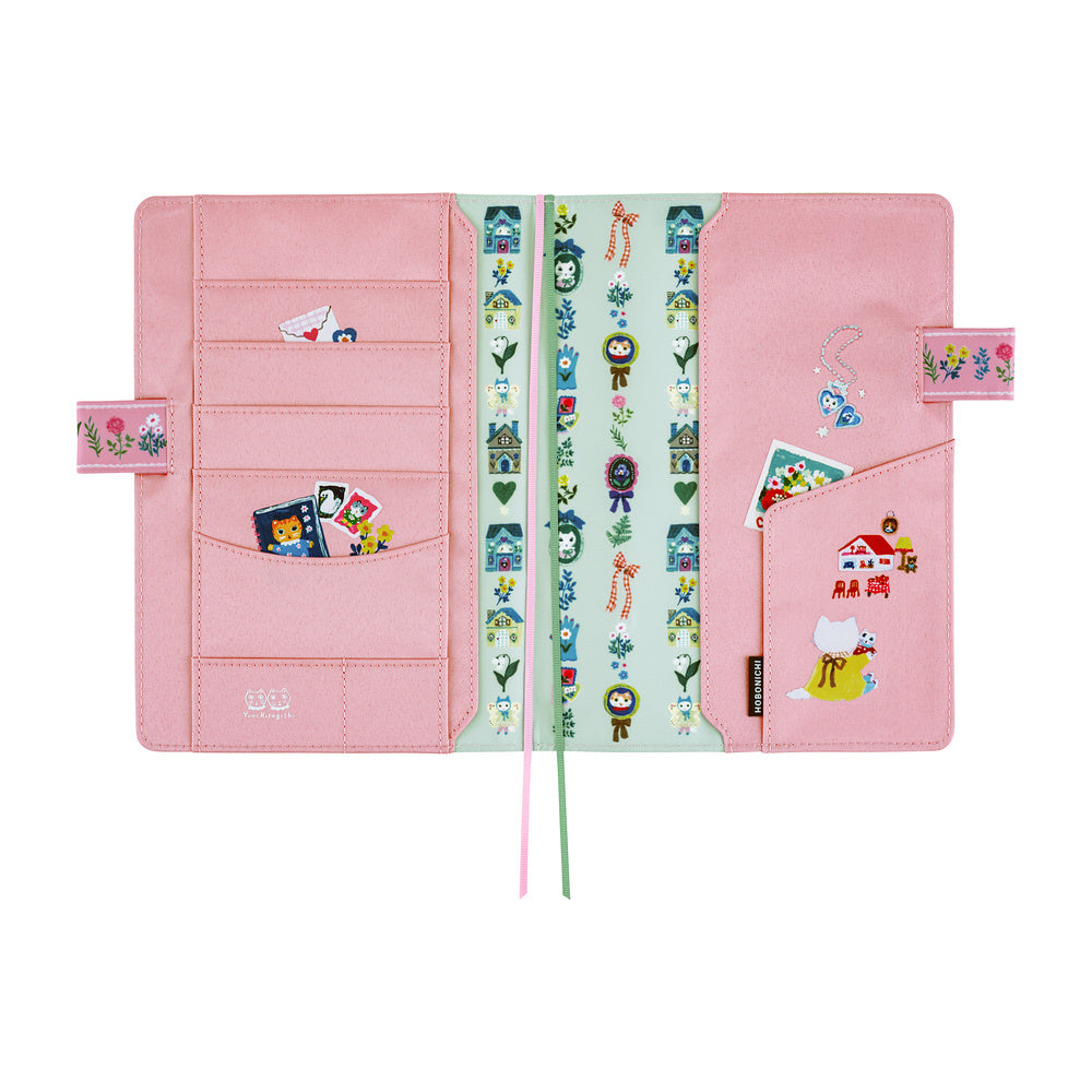 Hobonichi Techo A5 Cousin Cover - Yumi Kitagishi: White Cat Village