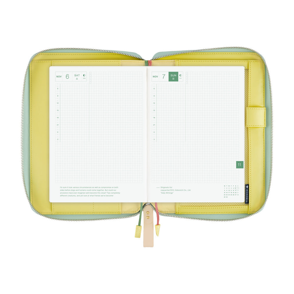 Hobonichi Techo A5 Cousin Cover - minä perhonen: glass flower (Pink Mix)