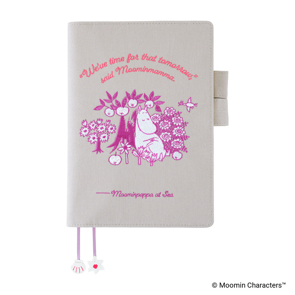 Hobonichi Techo A5 Cousin Cover - Moomin: My Yard (Pink Gray)