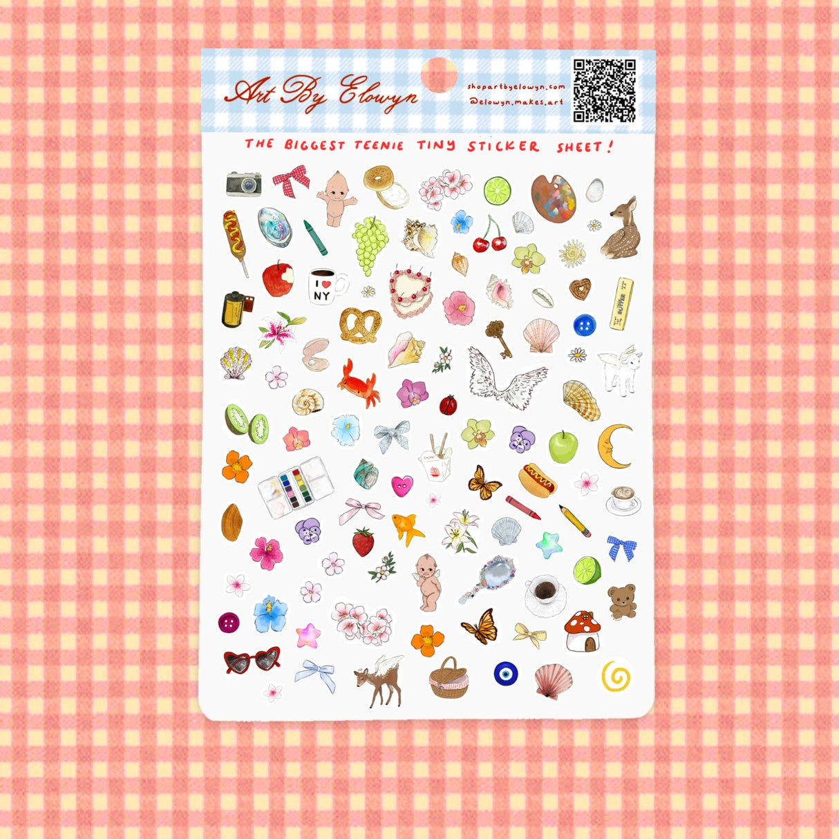 Art By Elowyn The BIGGEST teenie tiny sticker sheet - 8.5" x 11" Sticker Sheet