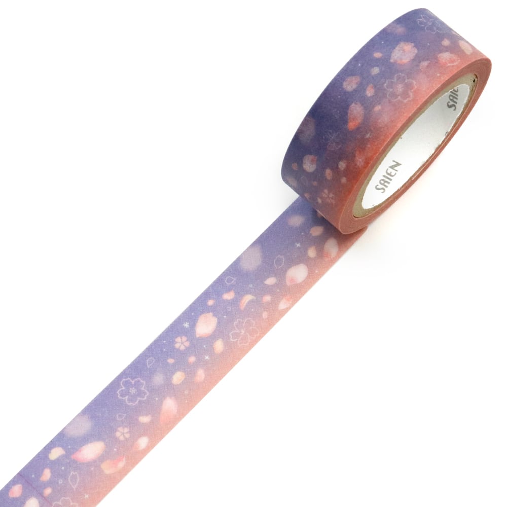 Kamiiso Washi Tape - Cherry Blossoms at Night