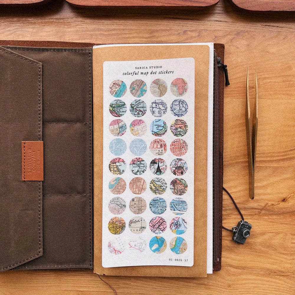 Sarica Studio Colorful Map Dot Stickers