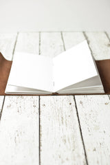 Chunky Leather Travel Journal: Bright White