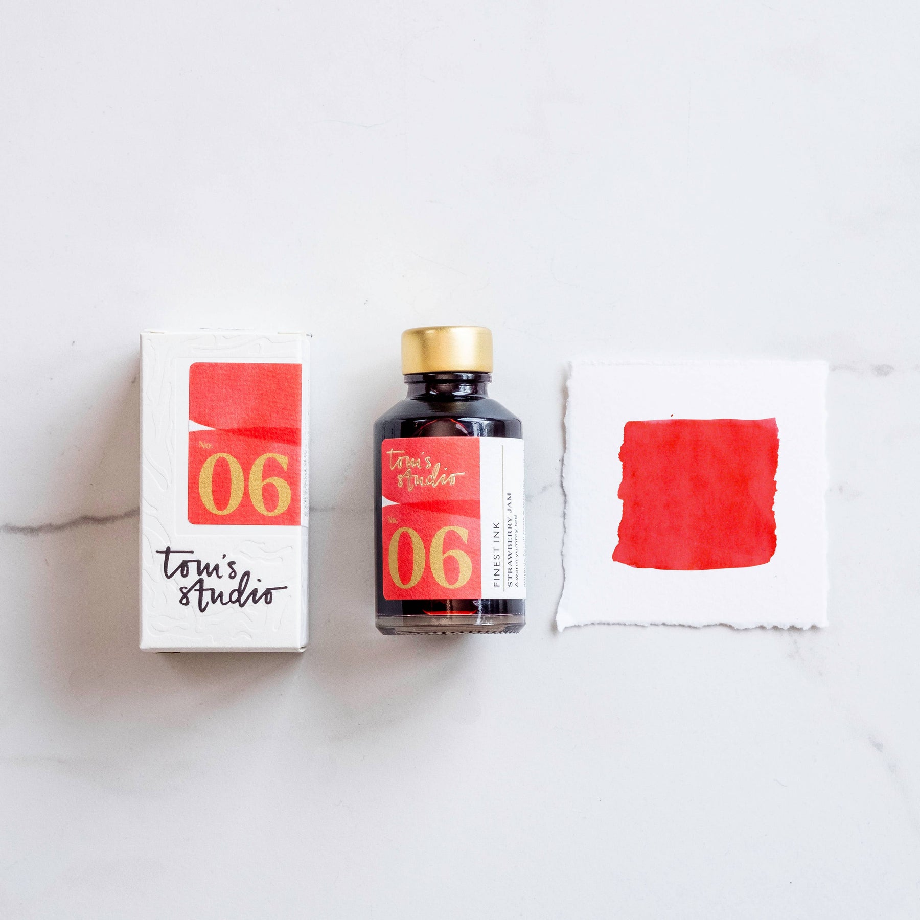 Tom's Studio Fountain Pen Ink Strawberry Jam Atlas Stationers