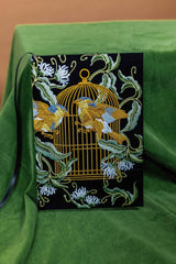 CoraCreaCrafts Bird Embroidered Notebook & Pouch