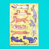 Long Cats Vinyl Sticker Sheet