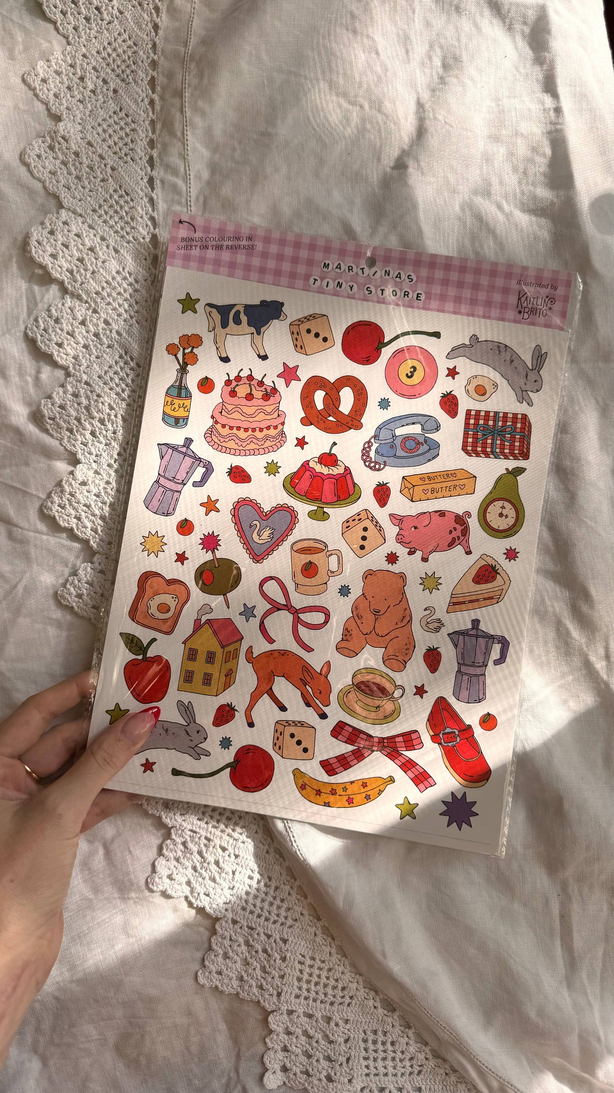 TINYSTORE Illustrated Large Scrapbooking Sticker Sheet