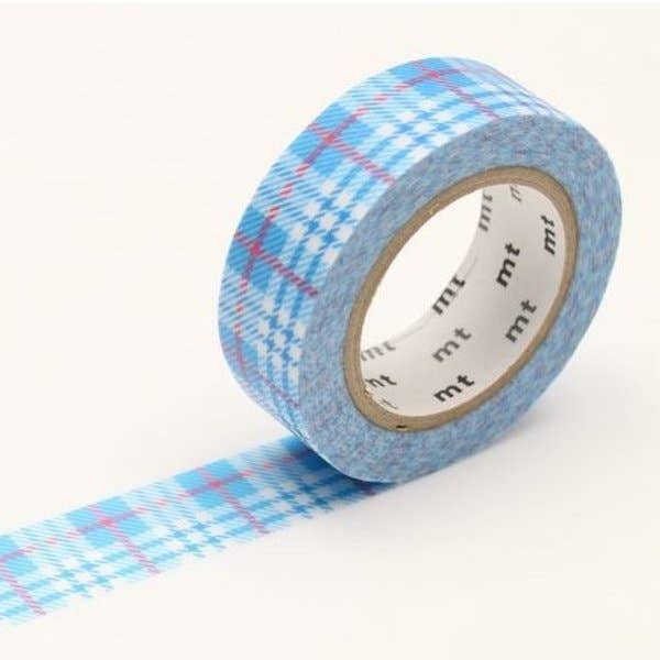 MT Washi Tape - Check Light Blue