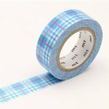 MT Washi Tape - Check Light Blue
