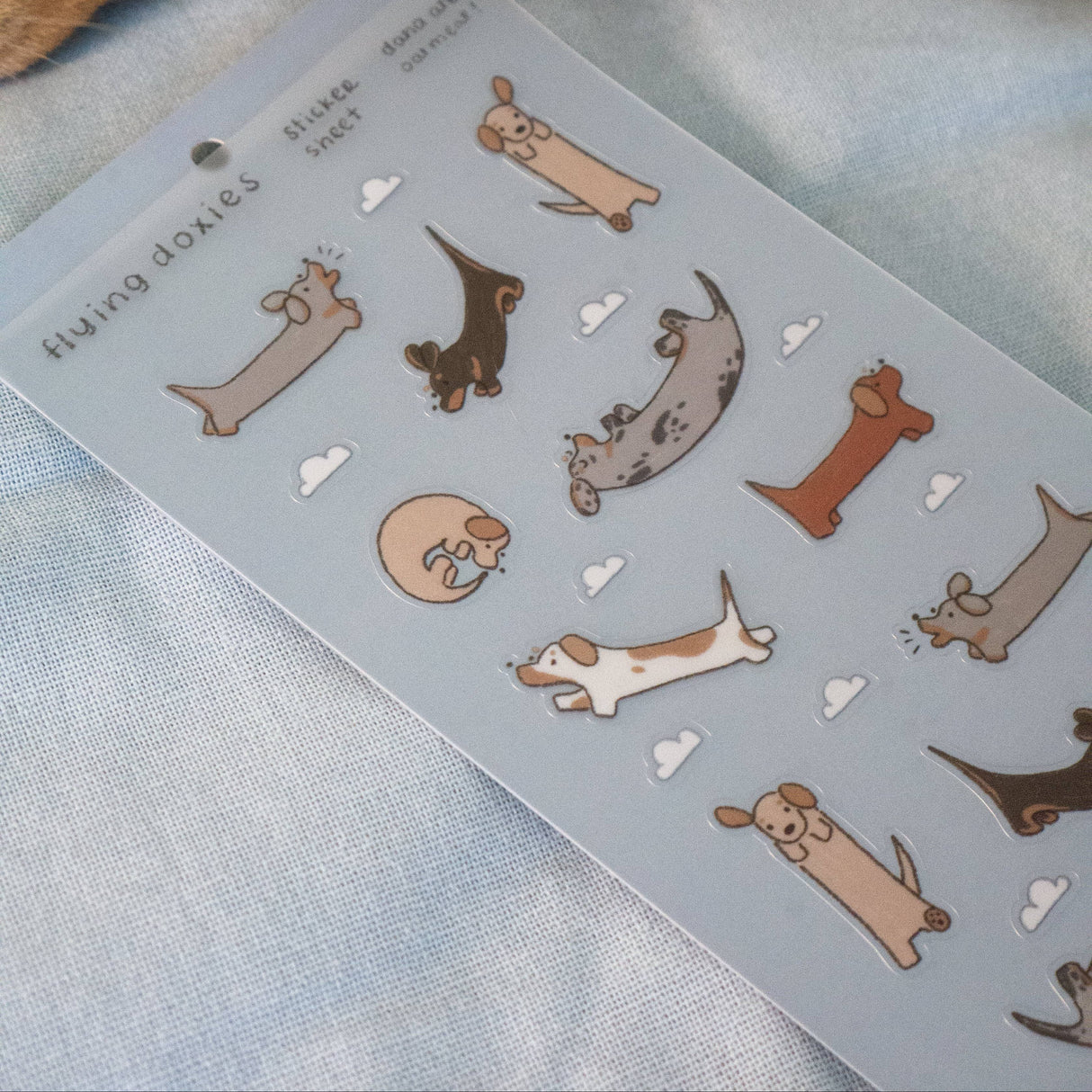 dana ate oatmeal! Flying Doxies PET Sticker Sheet