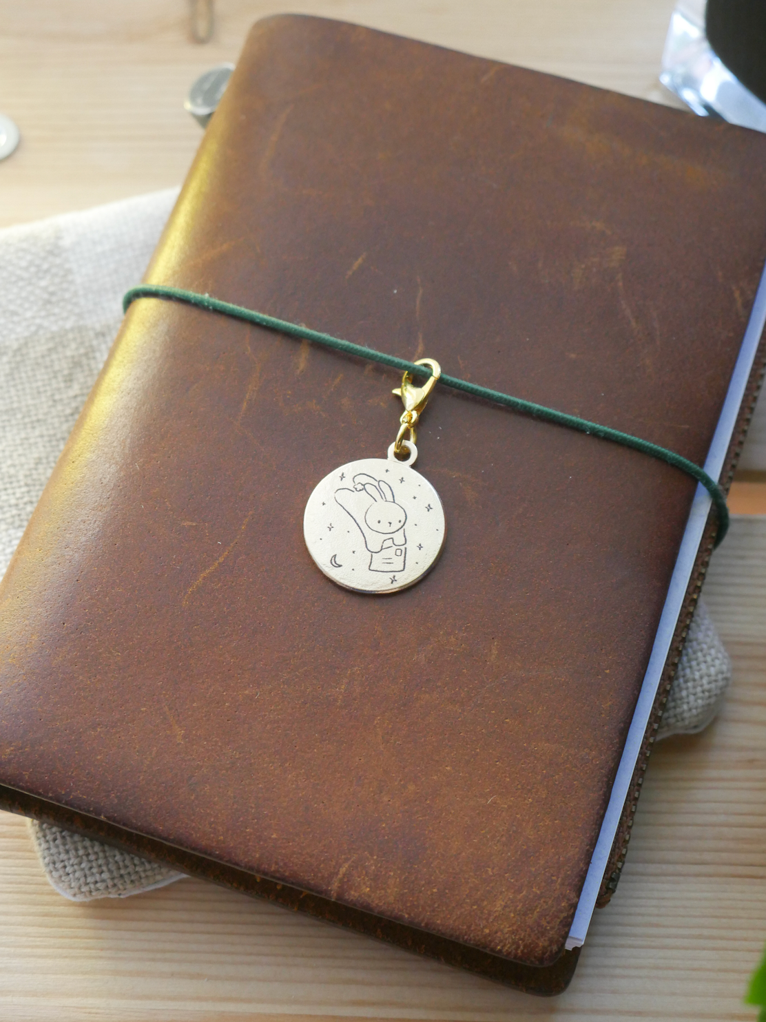 dana ate oatmeal! "for you" brass charm